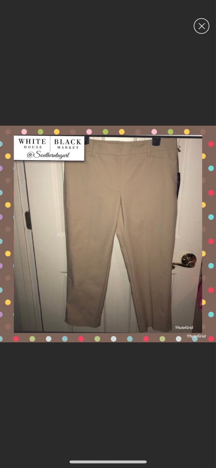 NWT✳️m WHITE HOUSE BLACK MARKET Perfect Form Straight Cropped Pants