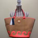 NWT Dooney & Bourke Orange Beacon Woven Leather Atlantic Tote