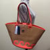 NWT Dooney & Bourke Orange Beacon Woven Leather Atlantic Tote
