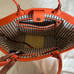 NWT Dooney & Bourke Orange Beacon Woven Leather Atlantic Tote