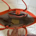 NWT Dooney & Bourke Orange Beacon Woven Leather Atlantic Tote