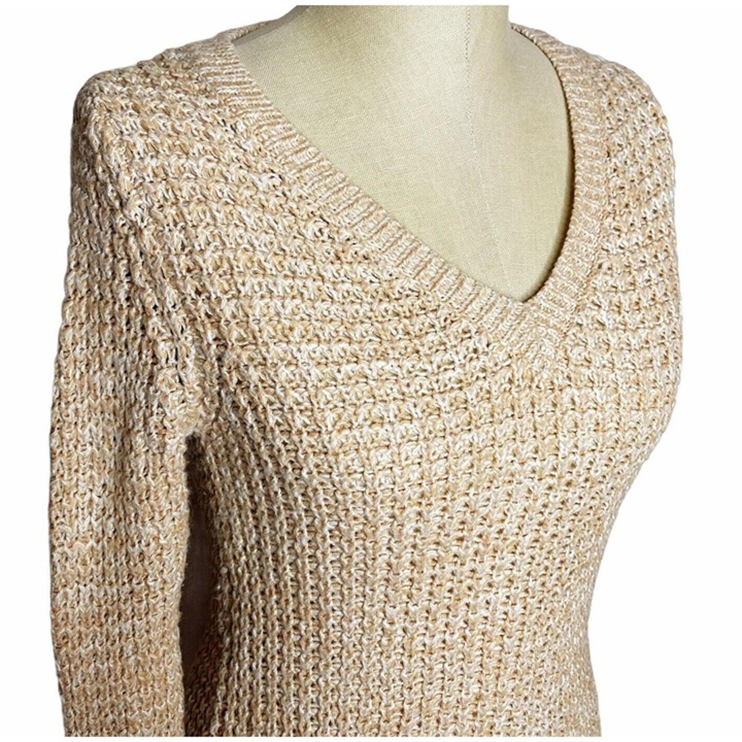 Rue 21 | Womens Size S Tan Chunky Knit V-Neck Sweater Stretch