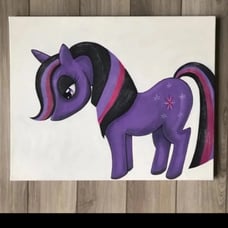 Handpainted twilight sparkle my little pony canvas art painting