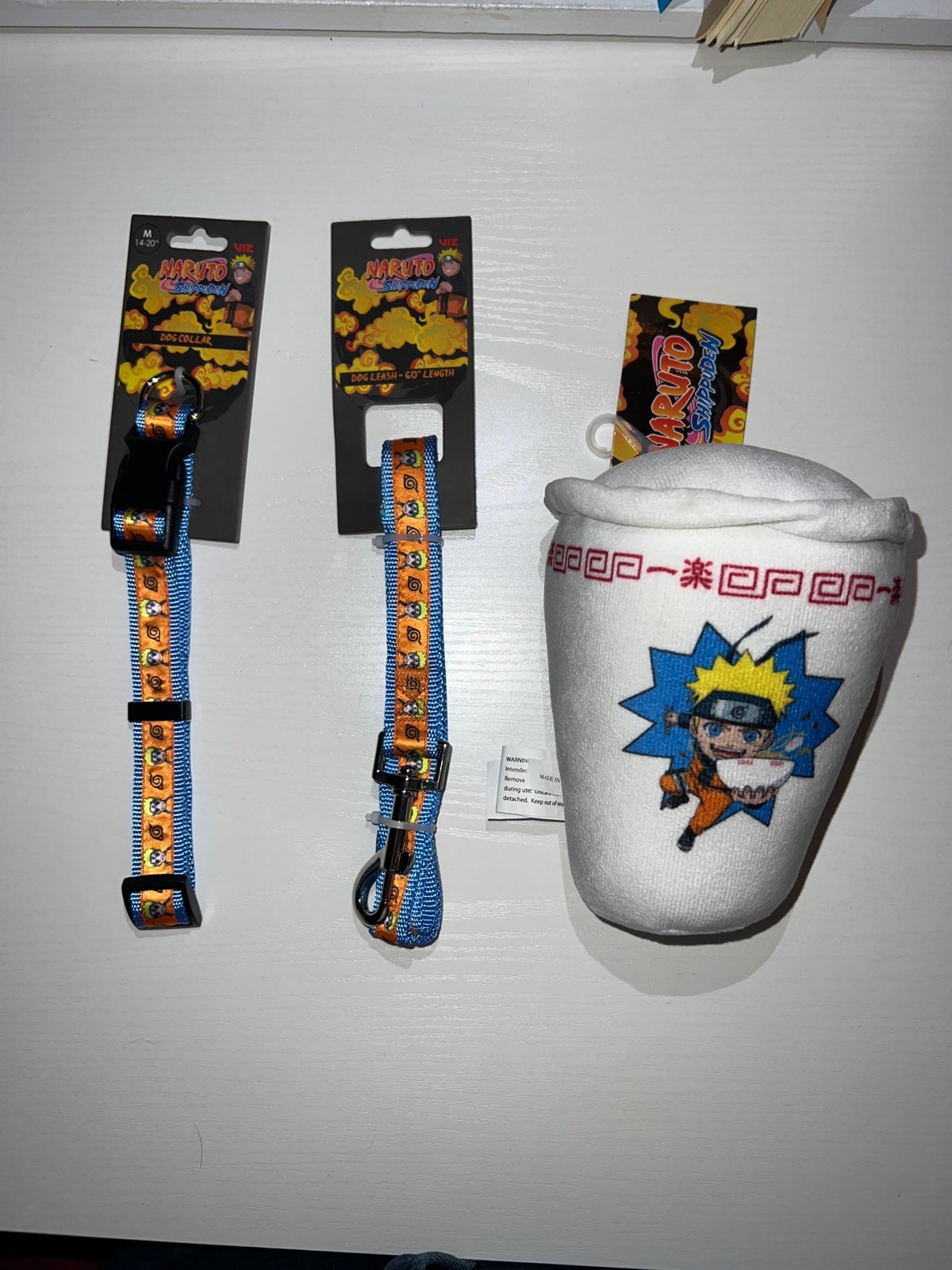 Naruto Dog Leash + Collar + Toy