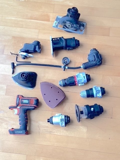 Craftsman Bolt On and Black Decker Matrix 10 tool kit. 20 Volt