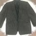 Wayne Edwards Philadelphia 50R 1-Button Jacket Black Geometric Wool Silk Italy