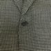 Wayne Edwards Philadelphia 50R 1-Button Jacket Black Geometric Wool Silk Italy
