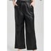 Good American NEW Black Faux Leather Wide Leg Pants Pull On GA Size 6 / US 2X-3X