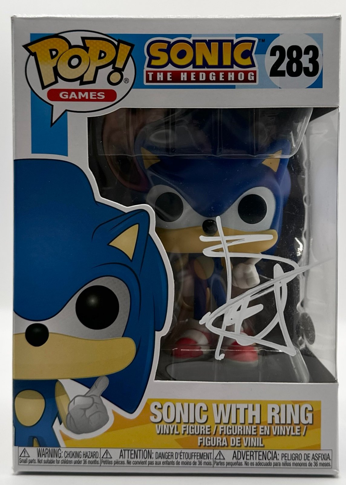 BEN SCHWARTZ SIGNED SONIC FUNKO POP FIGURE SONIC THE HEDGEHOG - JSA COA!