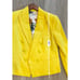 NEW L'AGENCE yellow Linen Blend Cropped Blazer Size 2