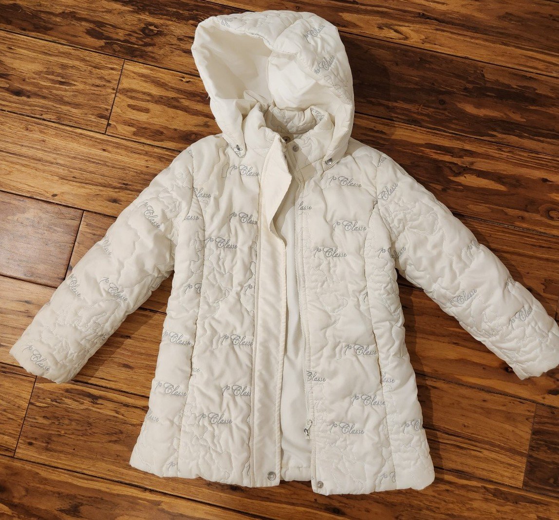 Alviero Martini toddler girl White jacket 4t, 1a Classe, Made in Italy