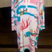 Natori • Large • Coral Reef/ Tropical Fish • Multi-Colors • Caftan • Pajamas Top