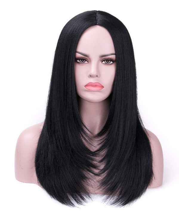 Natural Black Middle Part 24 Synthetic