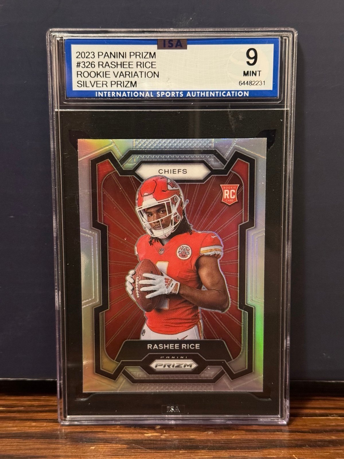 2023 prizm CRASHee Rice rookie variation silver prizm ISA 9