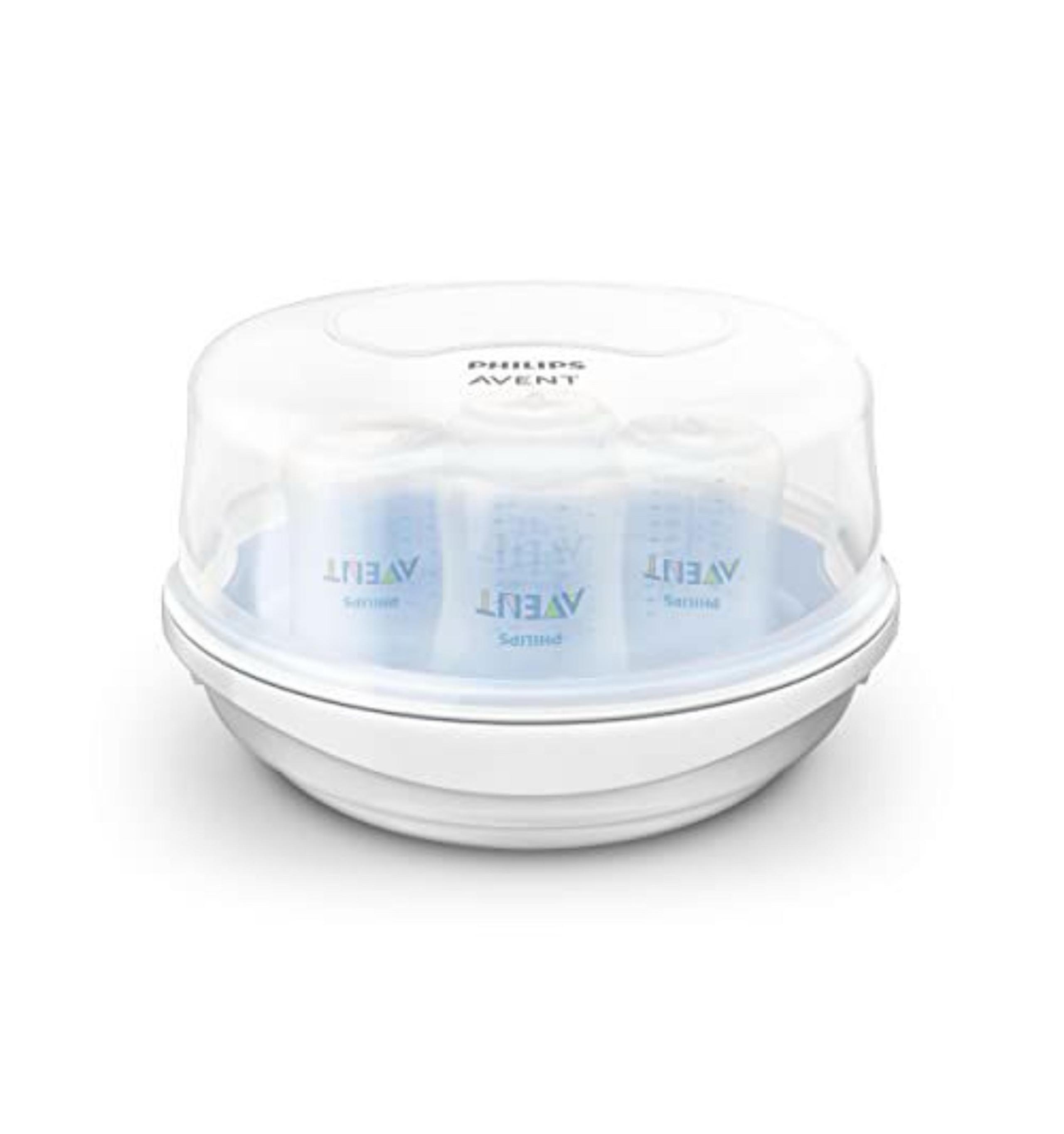 Philips AVENT Microwave Steam Sterilizer for Baby Bottles, Pacifiers, Cups and M