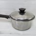 Vintage West Bend Dura-gleam Pot/Pan Set of 3 MCM Brown Handles 3 Ply Stainless
