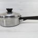 Vintage West Bend Dura-gleam Pot/Pan Set of 3 MCM Brown Handles 3 Ply Stainless