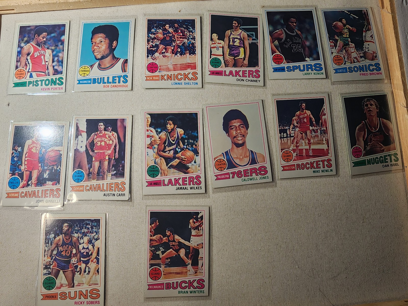 14 card lot 1977 Topps # 16 Kevin Porter Detroit Pistons--