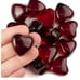 DOMED RED GLASS HEART & ROUND BLUE SEAGLASS STONES LOT TOTAL 128 (2 lb) PIECES!