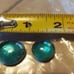 DOMED RED GLASS HEART & ROUND BLUE SEAGLASS STONES LOT TOTAL 128 (2 lb) PIECES!