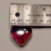 DOMED RED GLASS HEART & ROUND BLUE SEAGLASS STONES LOT TOTAL 128 (2 lb) PIECES!
