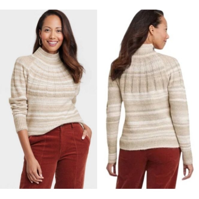Knox Rose Women's Holiday Pullover Sweater Oatmeal Size XS