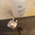 RARE Antique 10k White Gold Solid Moonstone Pearl Bezel Victorian Slider Charm