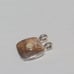 RARE Antique 10k White Gold Solid Moonstone Pearl Bezel Victorian Slider Charm