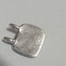 RARE Antique 10k White Gold Solid Moonstone Pearl Bezel Victorian Slider Charm