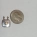 RARE Antique 10k White Gold Solid Moonstone Pearl Bezel Victorian Slider Charm
