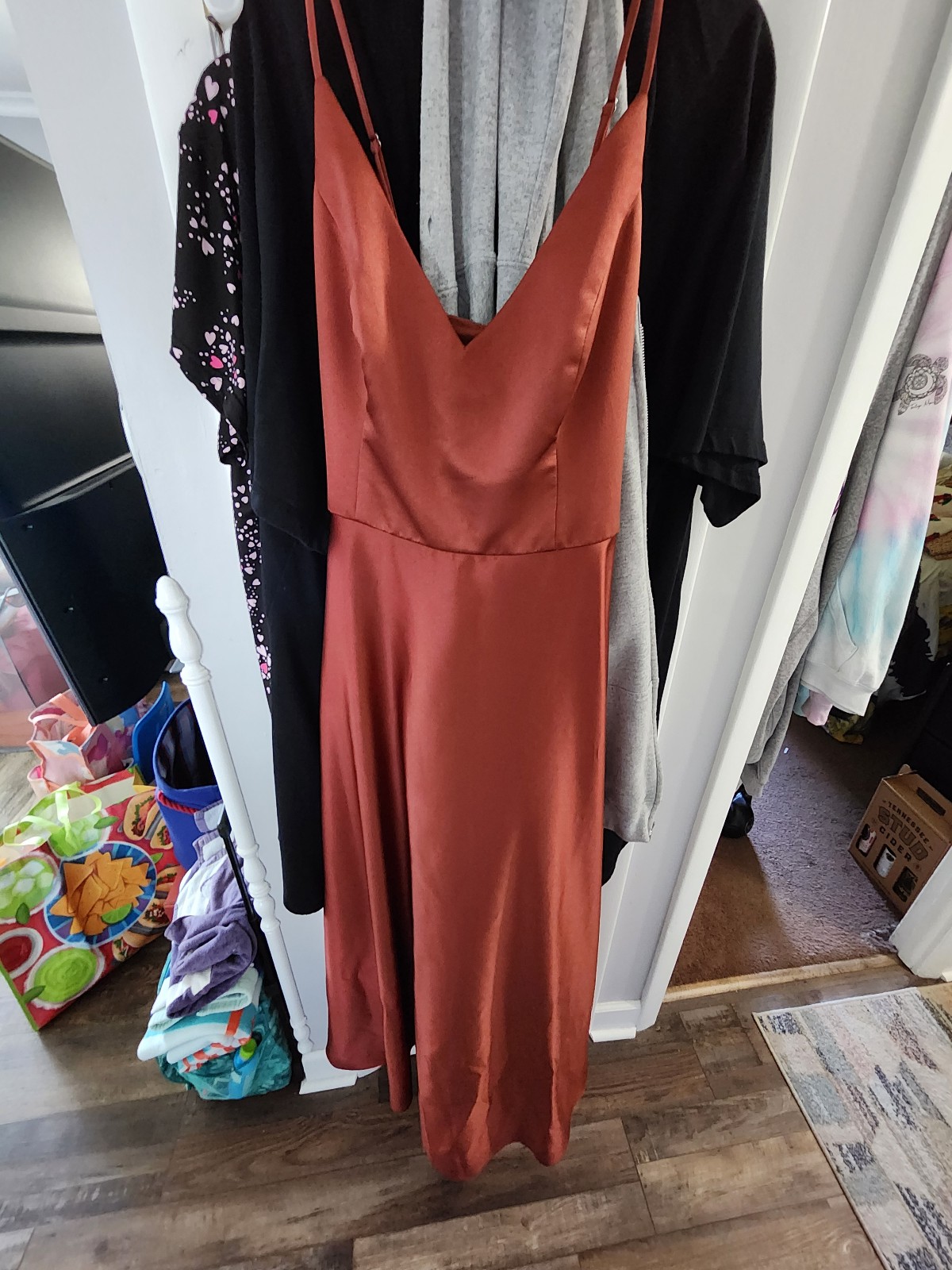 Bridesmaid dress cinnamon
