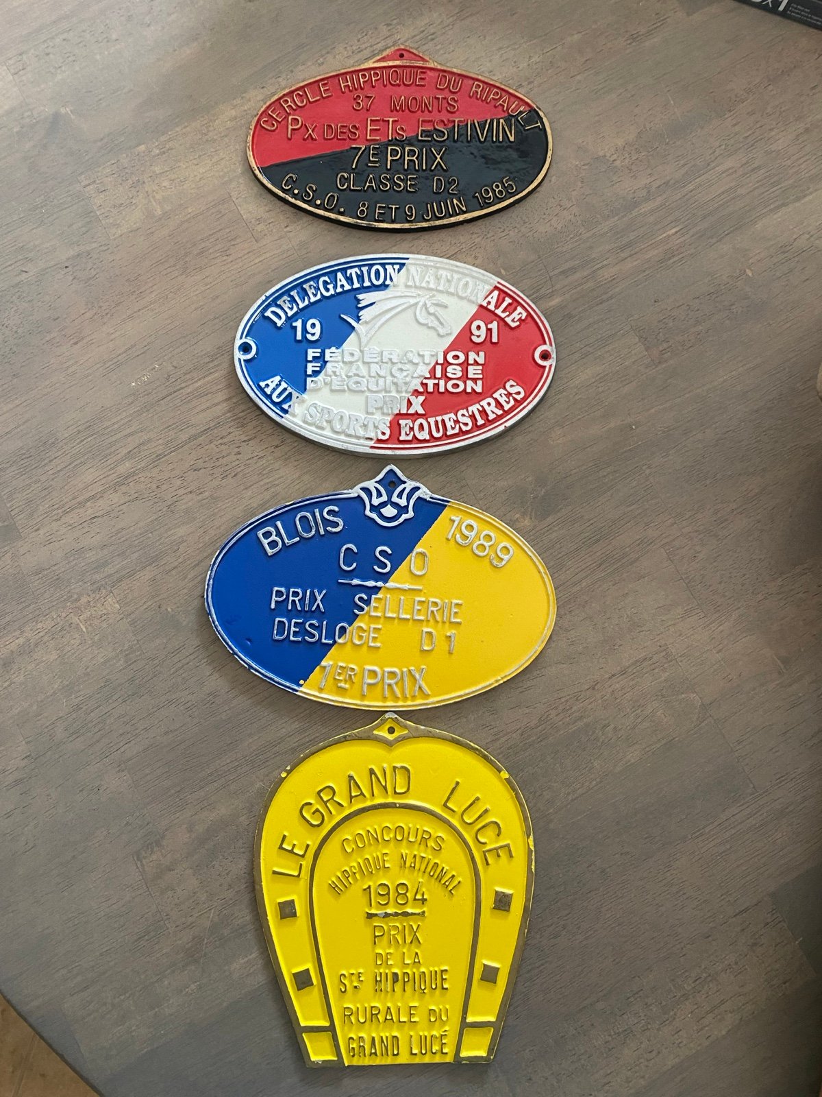 Vintage 1980’s French Horse Racing Plaques