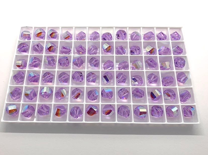 72 8mm 5020 Violet AB Swarovski Crystals