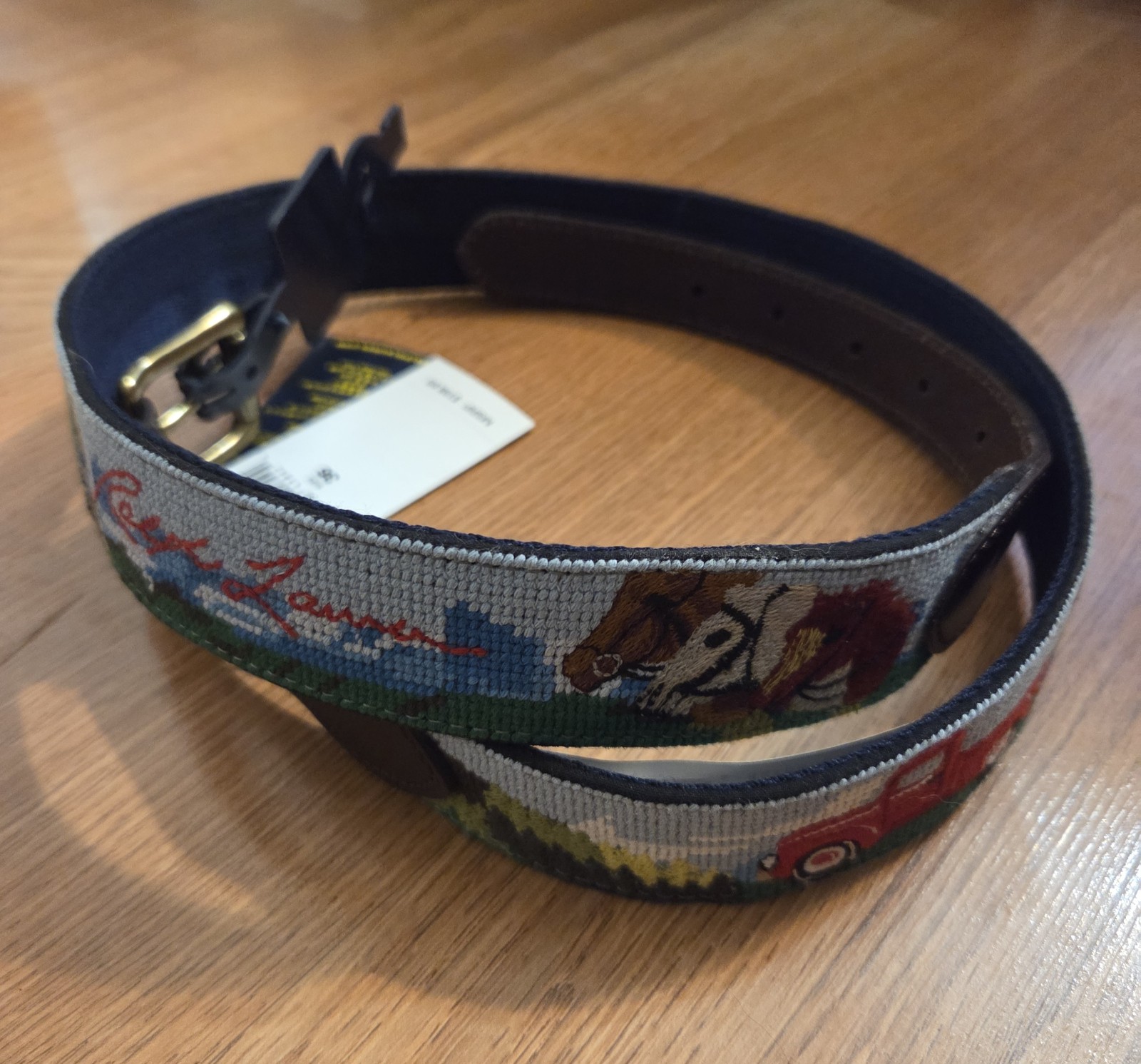 Polo Ralph Lauren Western Needlepoint Belt (36)