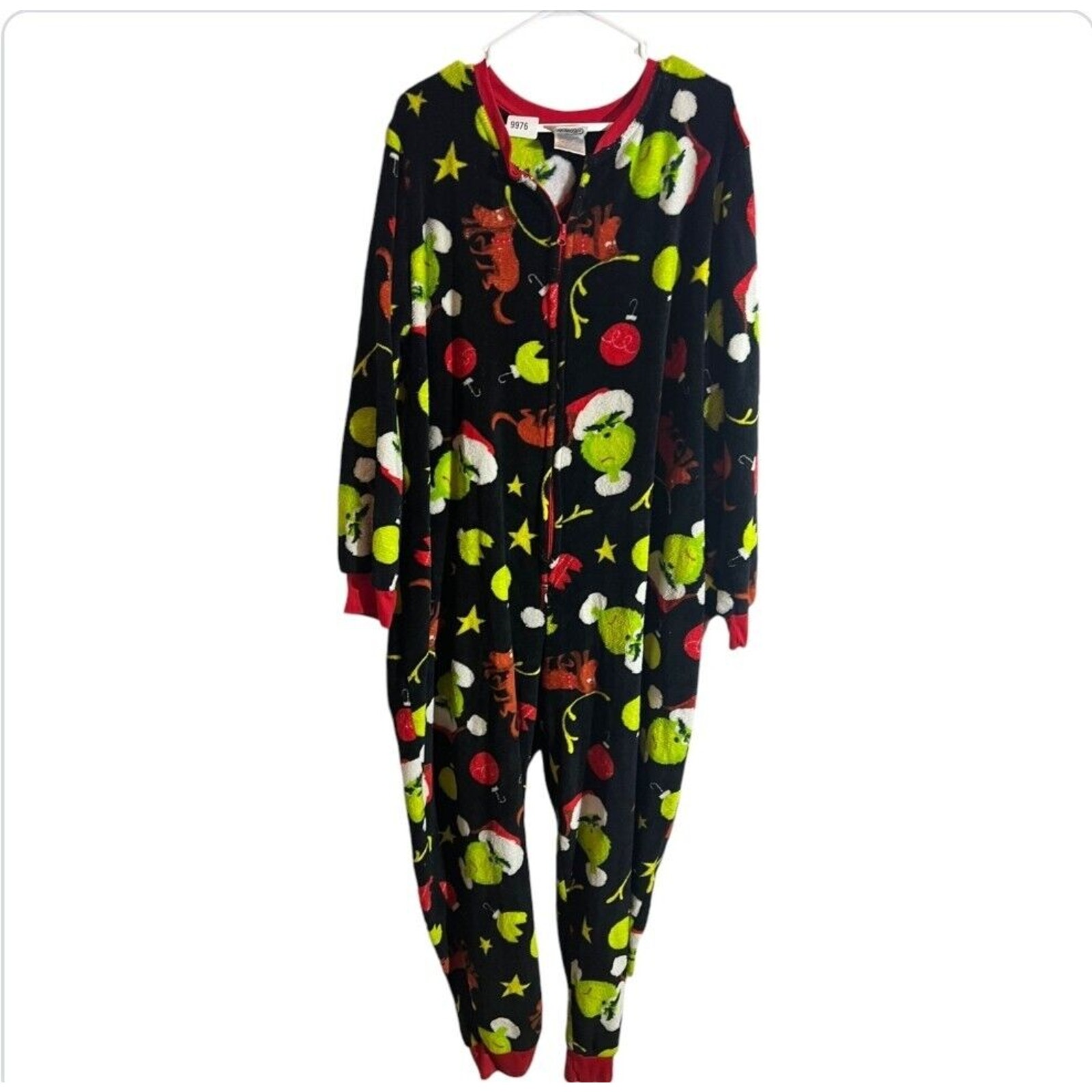 Dr Seuss The Grinch Merry Whatever Plus Size One Piece Pajama Women's 3X
