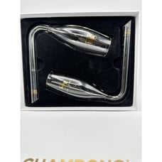 Chambong Rapid shot mini Champagne Glasses Set of Two Hand Blown 6oz Party