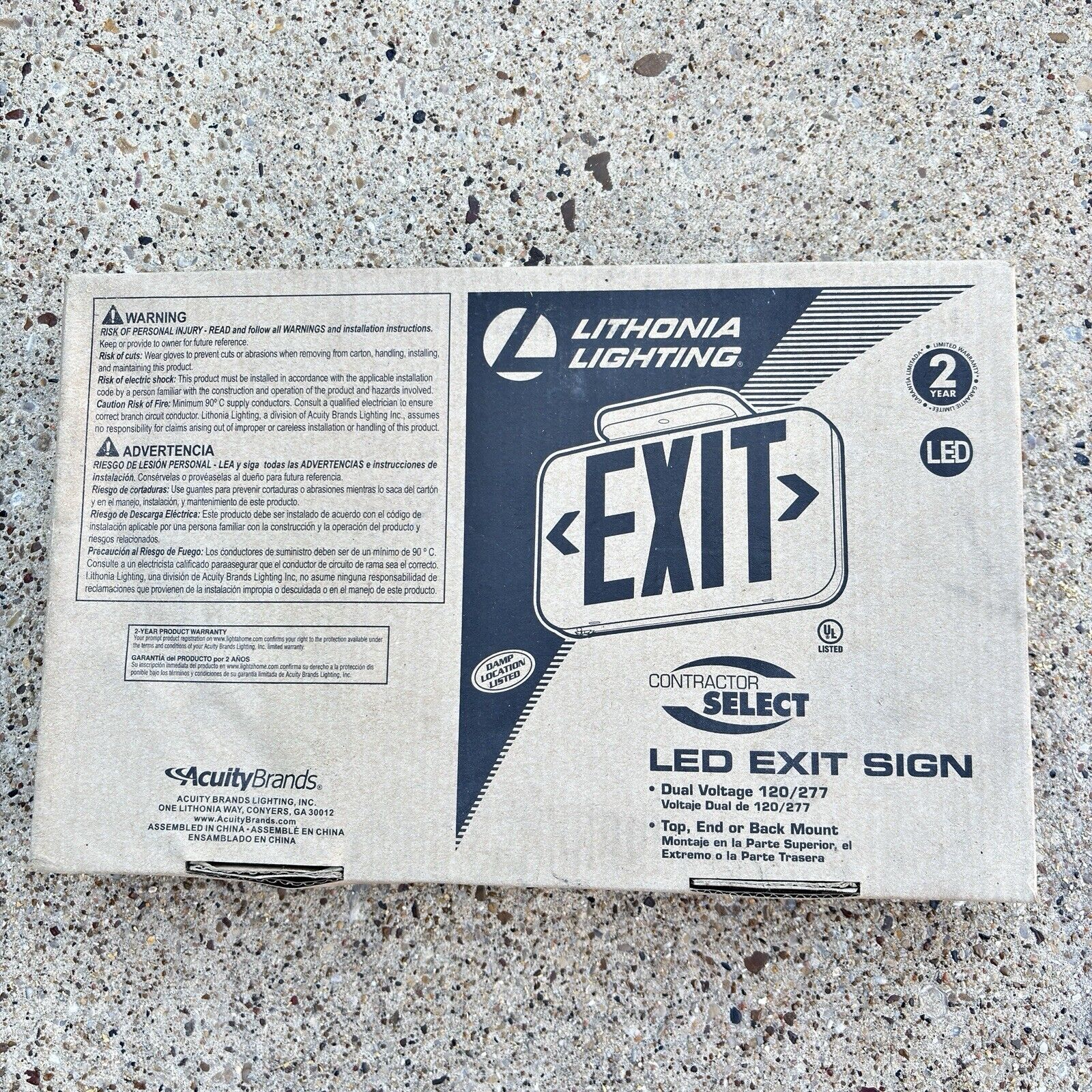 Lot Of 6 Lithonia Lighting LED Exit Sign - EXR LED M6 210LAN