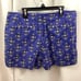 Madewell Deck Shorts Mid Rise Cotton Linen Wood Cut Blue Floral Back Zip