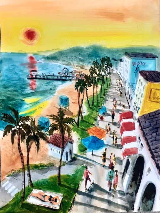 Venice, LA, Original Watercolor Painting