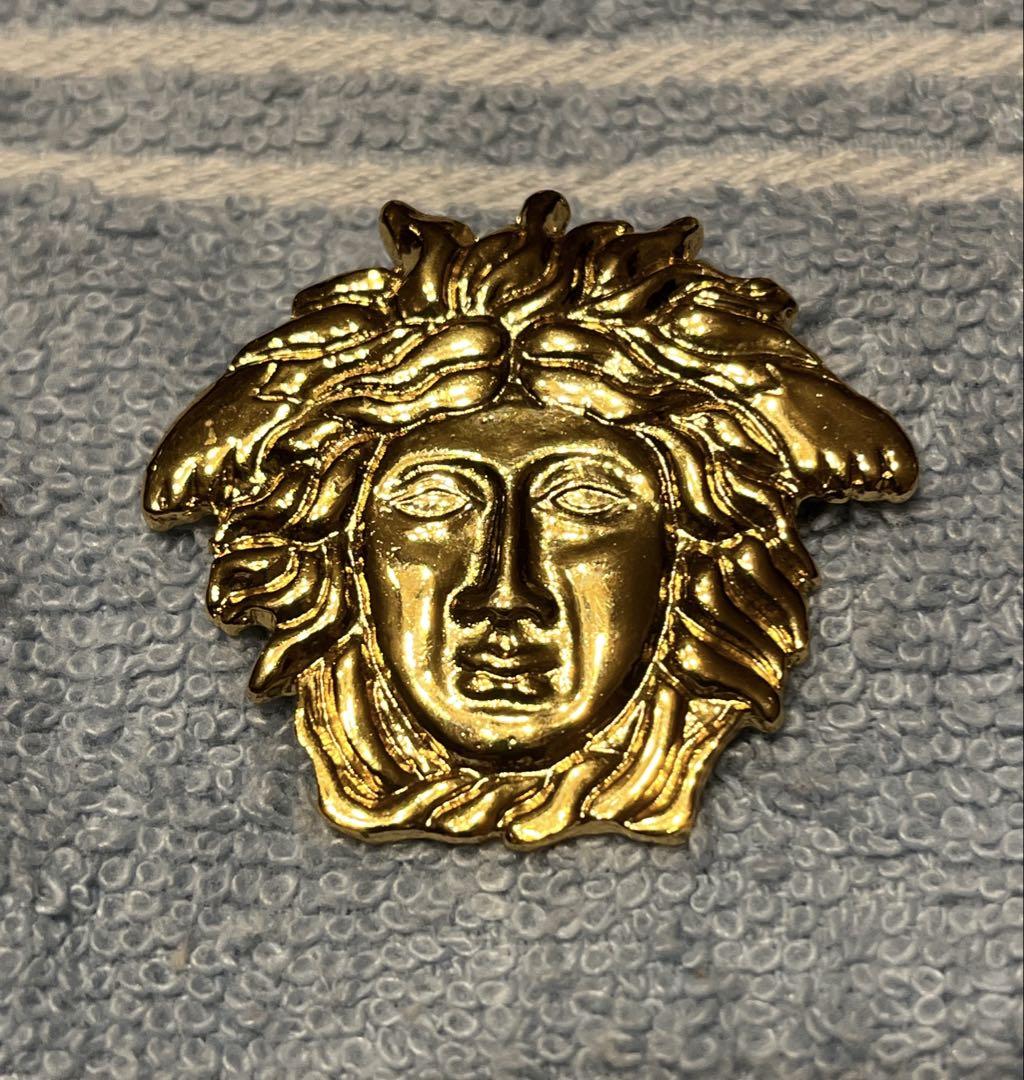 Versace Brooch Vintage Medusa Gold