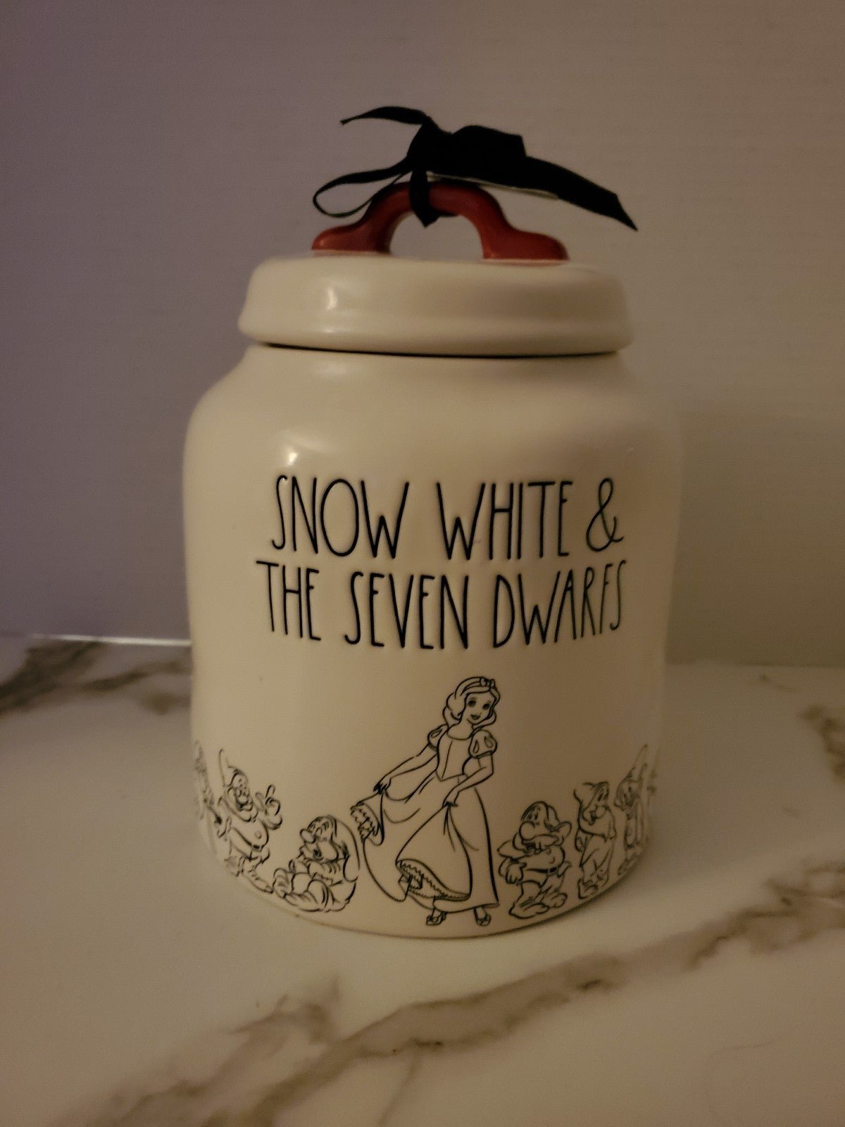 Rae Dunn Disney Princess SNOW WHITE AND DWARVES LARGE CANISTER