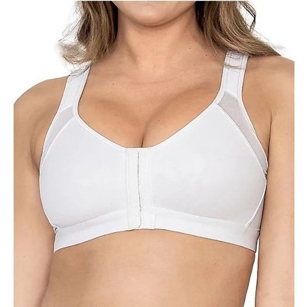 Leonisa NWT WHITE SPORT Posture Corrector Back Support Wireless Bra 38B