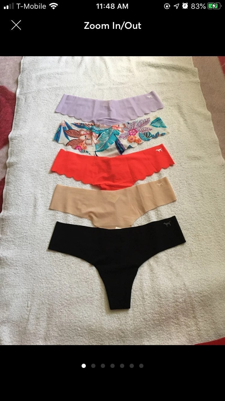 VS PINK No-show Thong Panty Lot Large
