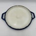 Copco Denmark Lidded Casserole Dish Pot D3 Blue Enamel Cast Iron Vintage