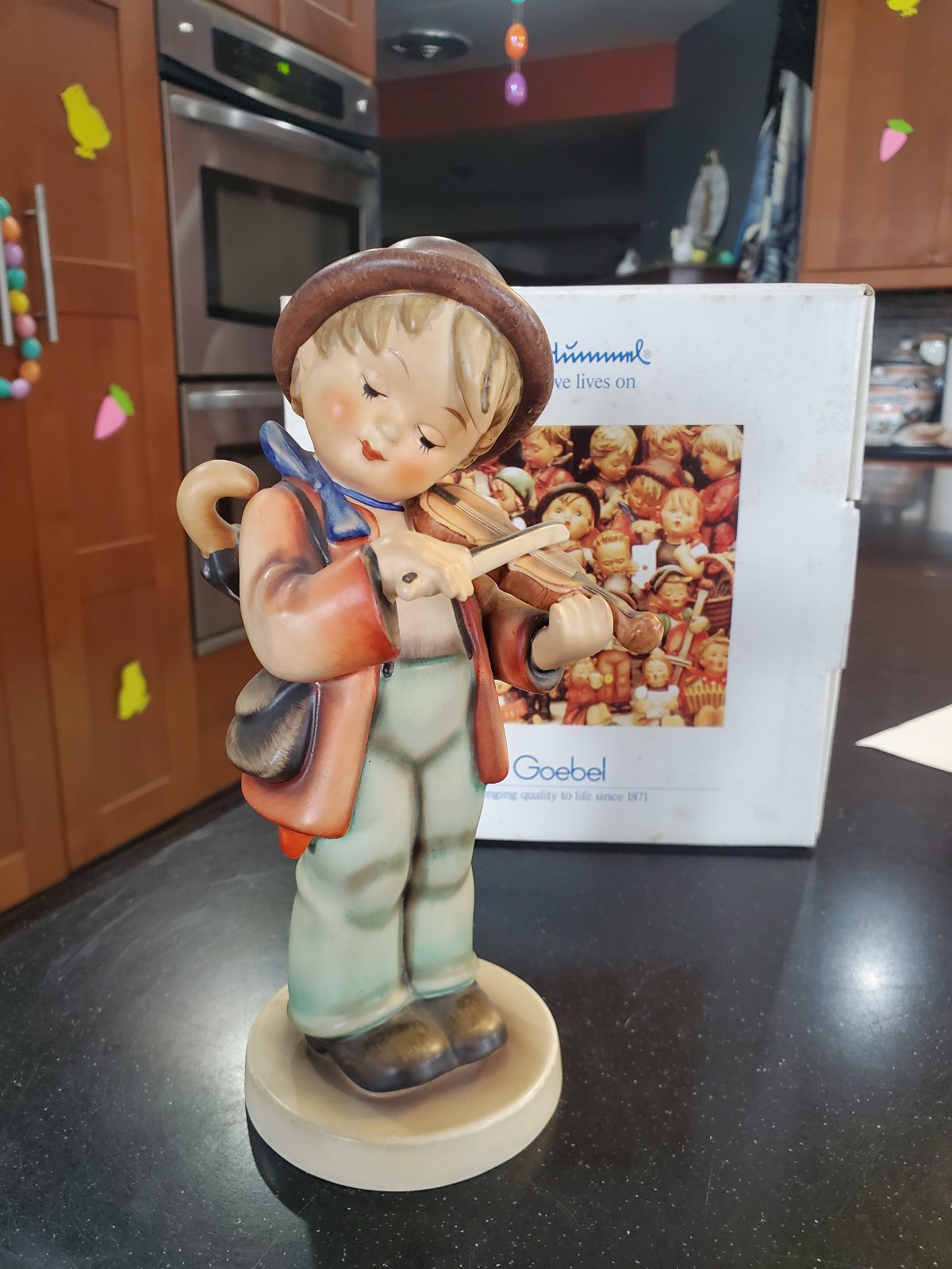 Hummel Goebel Little Fiddler Figurine Boy Playing Music TMK-3 w/Box