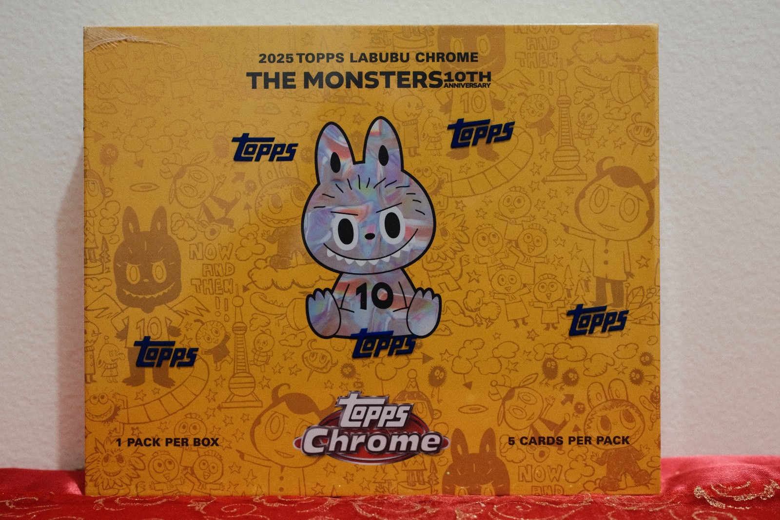2025 Topps Chrome Labubu 10th Anniversary Hobby Box - IN HAND - Factory Sealed
