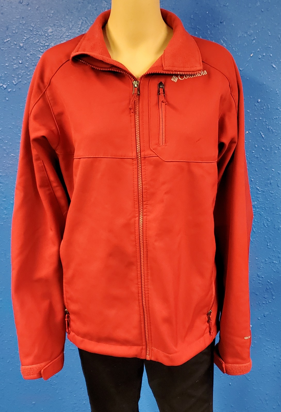 Columbia Mens Red Omni-Shield Zip Up Jacket Size M