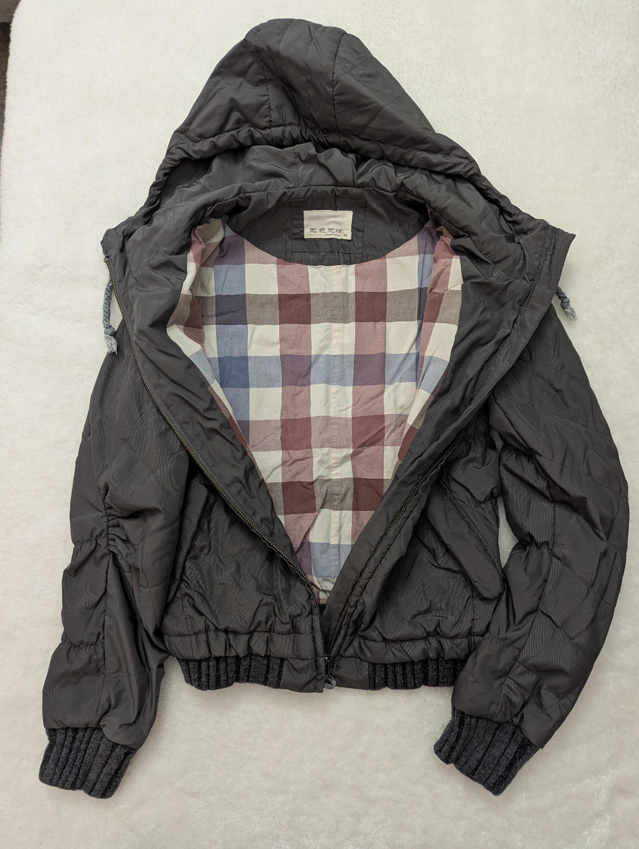 Clothes - Jacket - Dark Grey Blazer Jacket with Hood