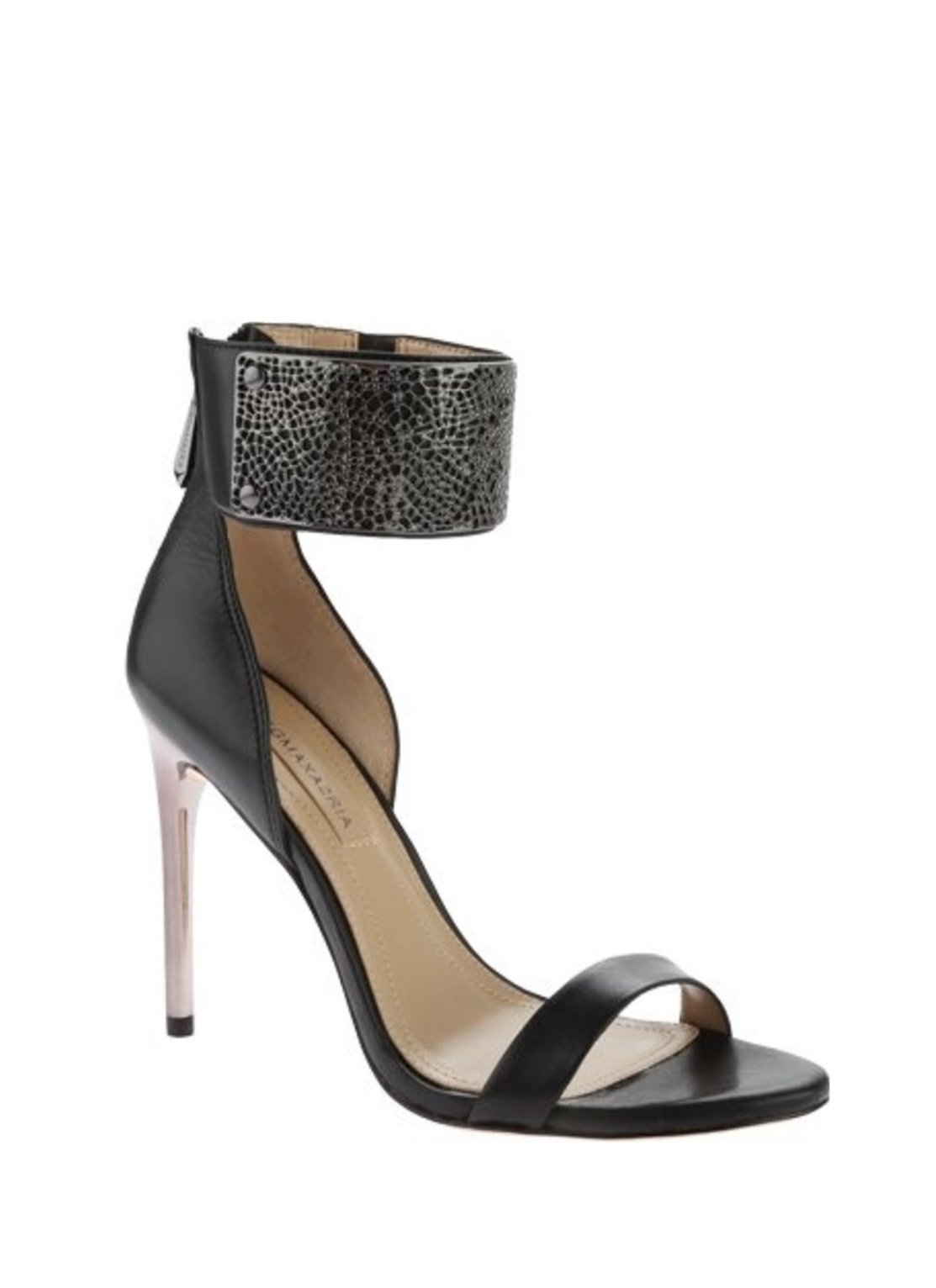 BCBGMaxazria Everling 2 Elegant Black High Heels With Ankle Cuff Size 8M
