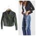 AG Adriano Goldschmied The Biker Jacket Moto Coated Denim
